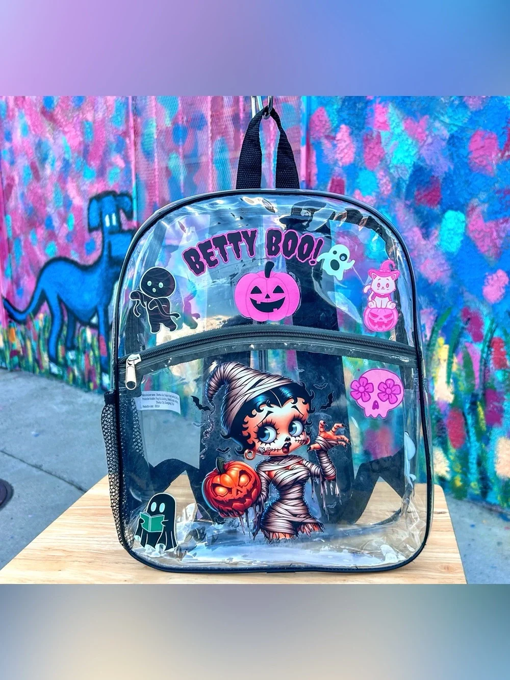 BETTY BOO! Clear Backpack 15”